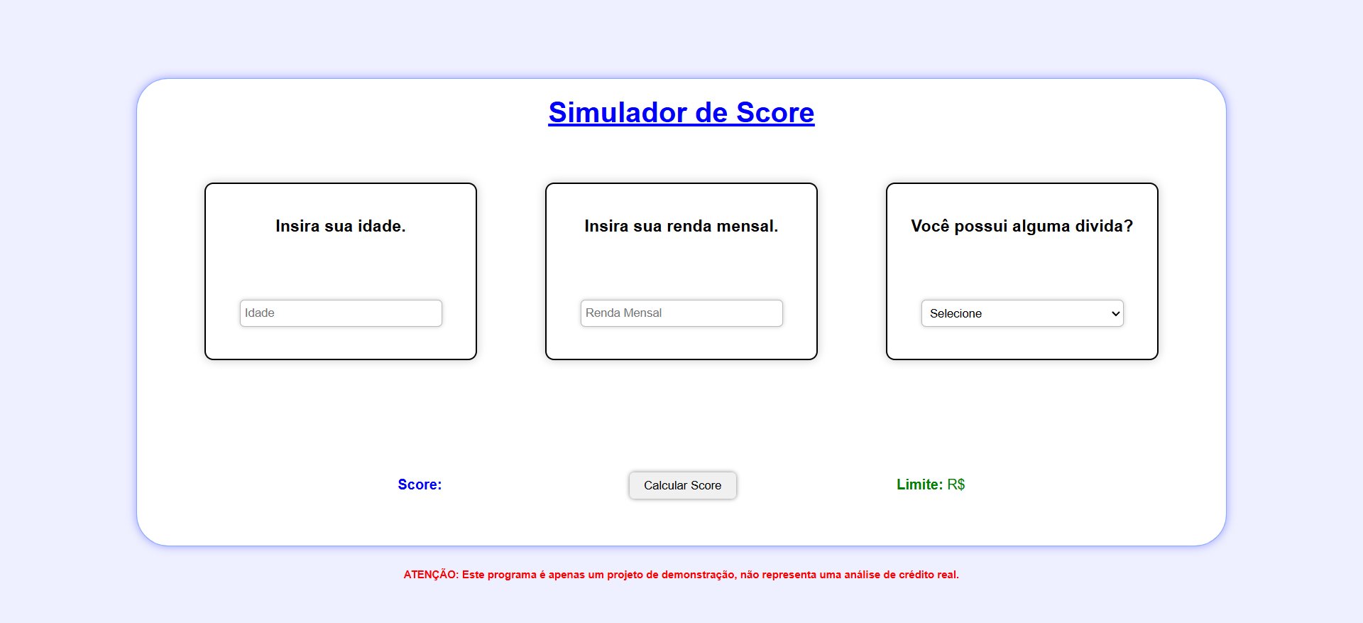 Simulador de Score